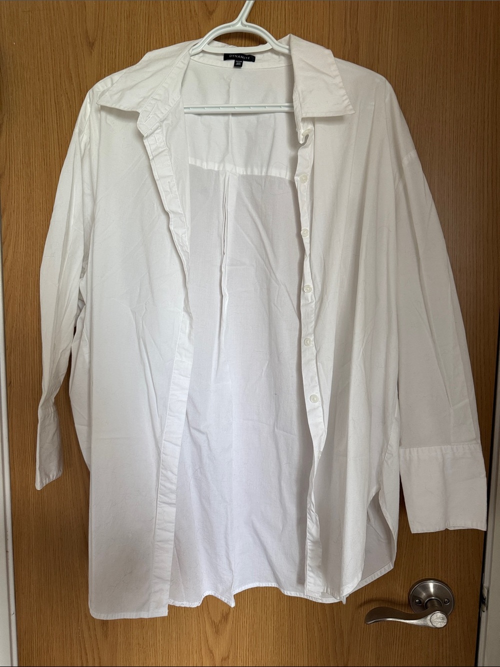 Dynamite White Button-Down Shirt